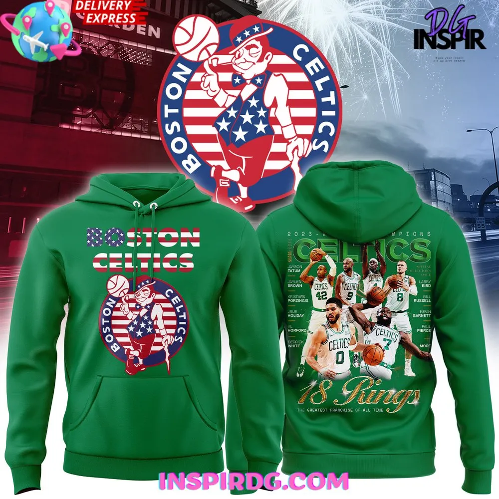 -Special Fourth of July Boston Celtics Hoodie