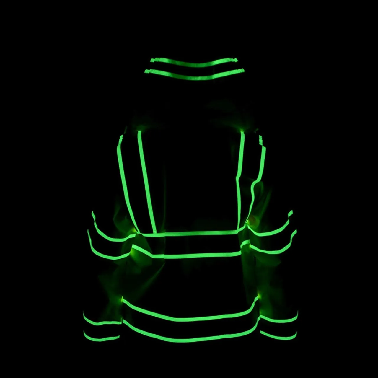 Alpha Workwear Class 3 Hi Vis Illuminated Glowing Hi Vis Rain Safety Jacket A268