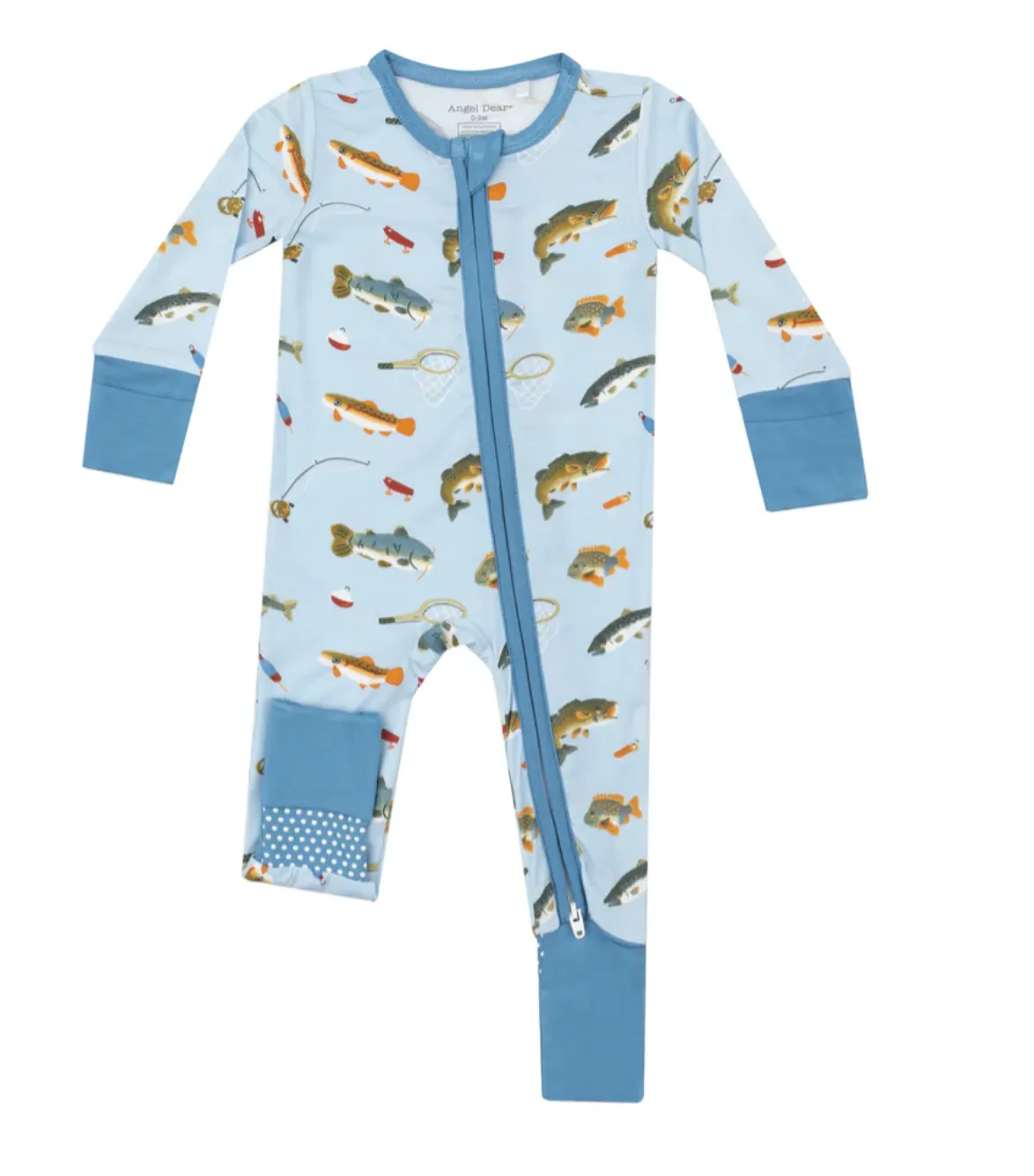 Angel Dear 2 Way Zipper Romper- Fishing