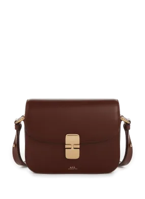 A.P.C.  Grace small leather bag - Brown