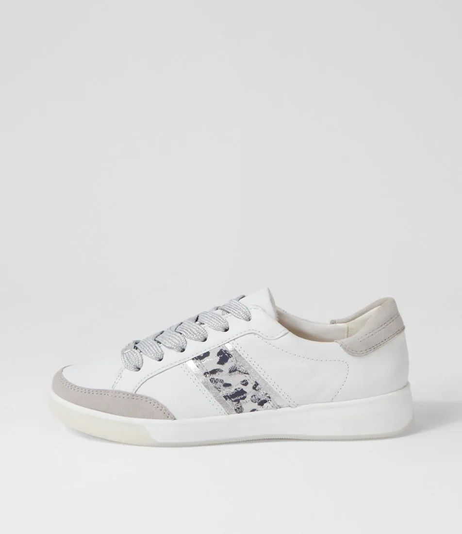 ARA Rom 71 Weiss Silber Leather Sneakers