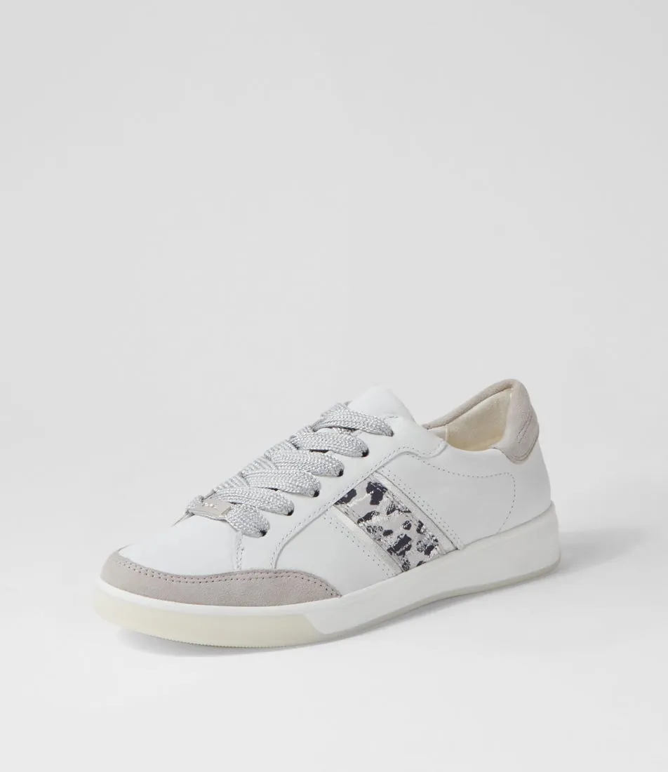 ARA Rom 71 Weiss Silber Leather Sneakers