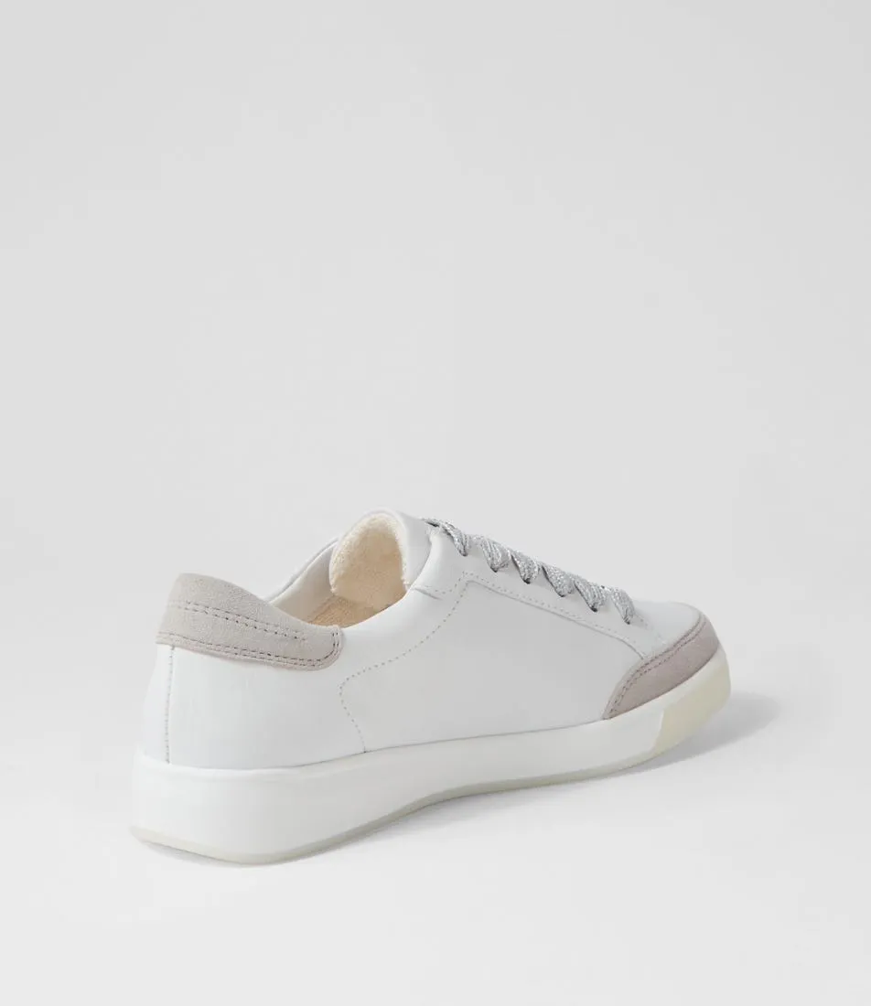 ARA Rom 71 Weiss Silber Leather Sneakers