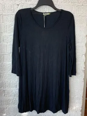 B3400 3/4 SLEEVE TUNIC-BLACK