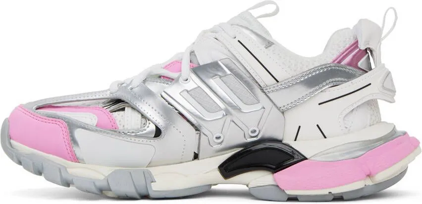 Balenciaga Pink & White Track Sneakers