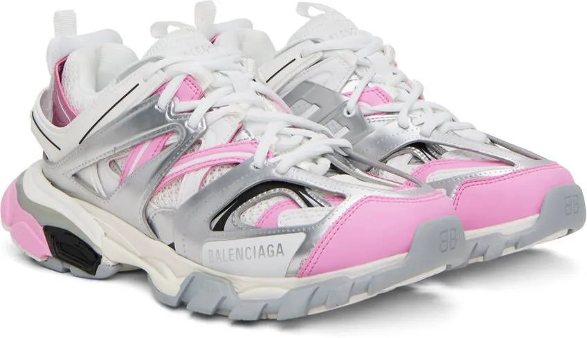 Balenciaga Pink & White Track Sneakers