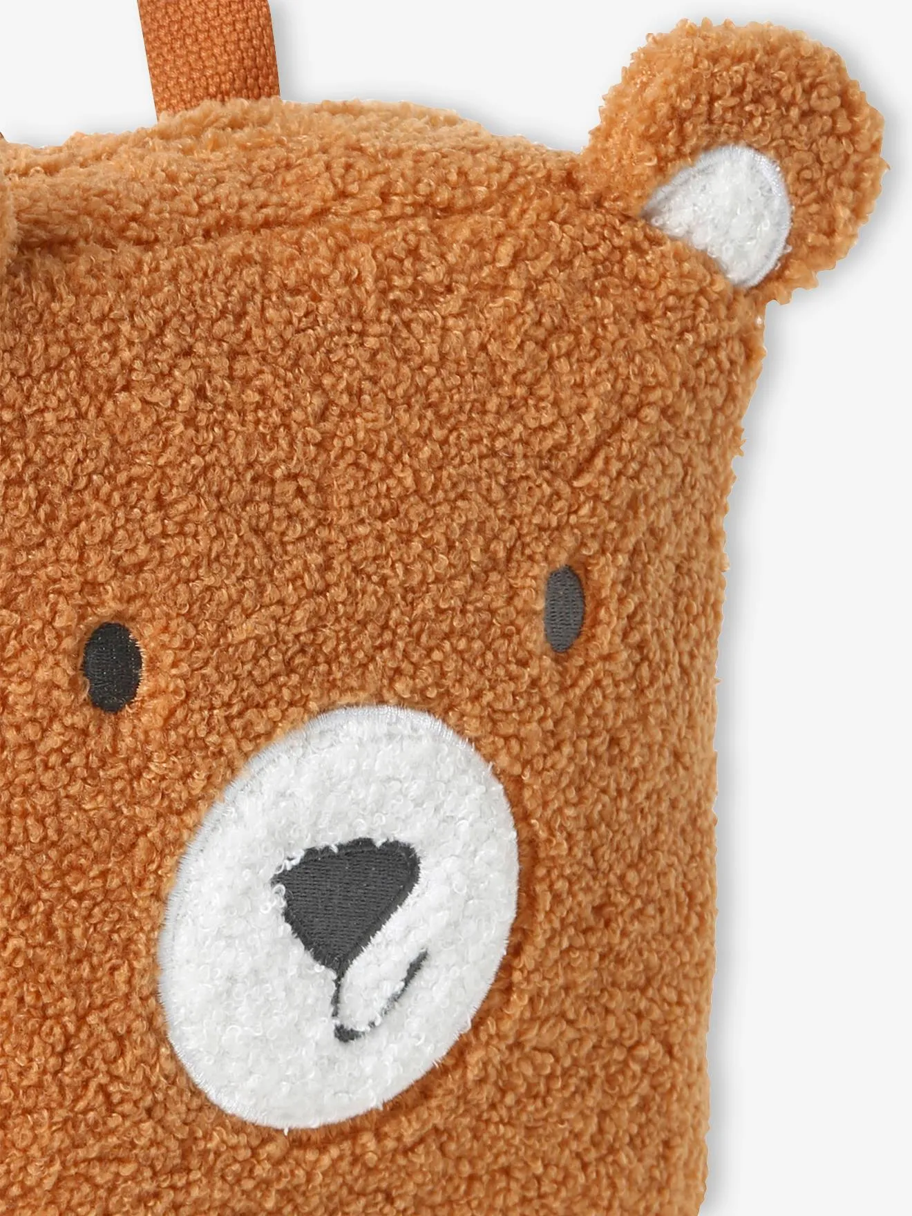 Bear Backpack in Sherpa, for Children - dark brown