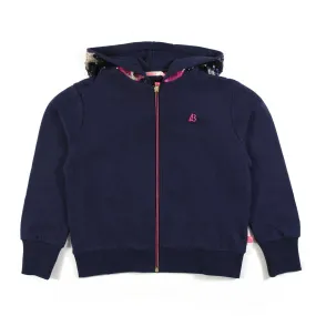 Billieblush Navy Blue Hoodie With Multicolor Sequins