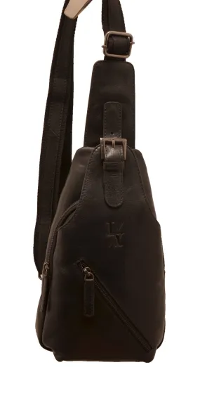 Black cowhide leather bag “mb-139-r”