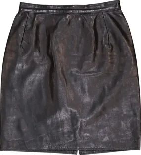 Black Leather Skirt | ThriftTale