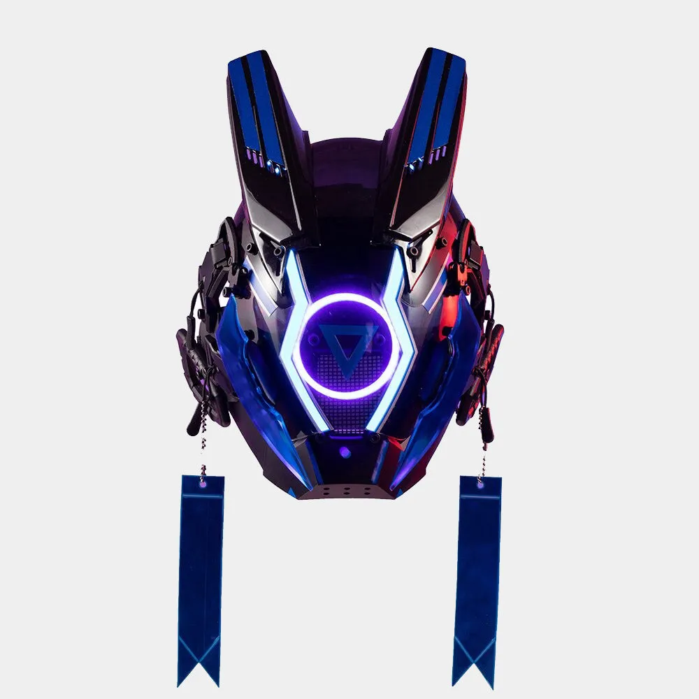 Blue Cyberpunk Helmet