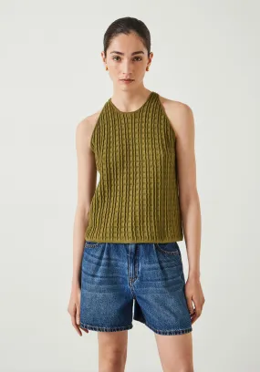 Cadi Wave Stitched Knitted Vest Top