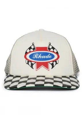 Chevron Rally Trucker Hat White