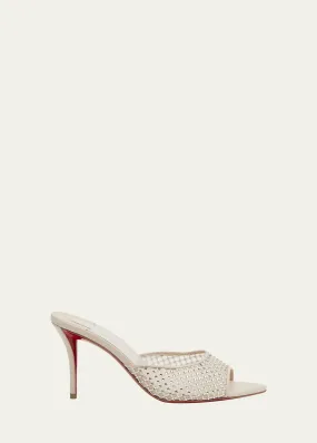 Christian Louboutin Apostropha Strass Net Red Sole Mule Sandals