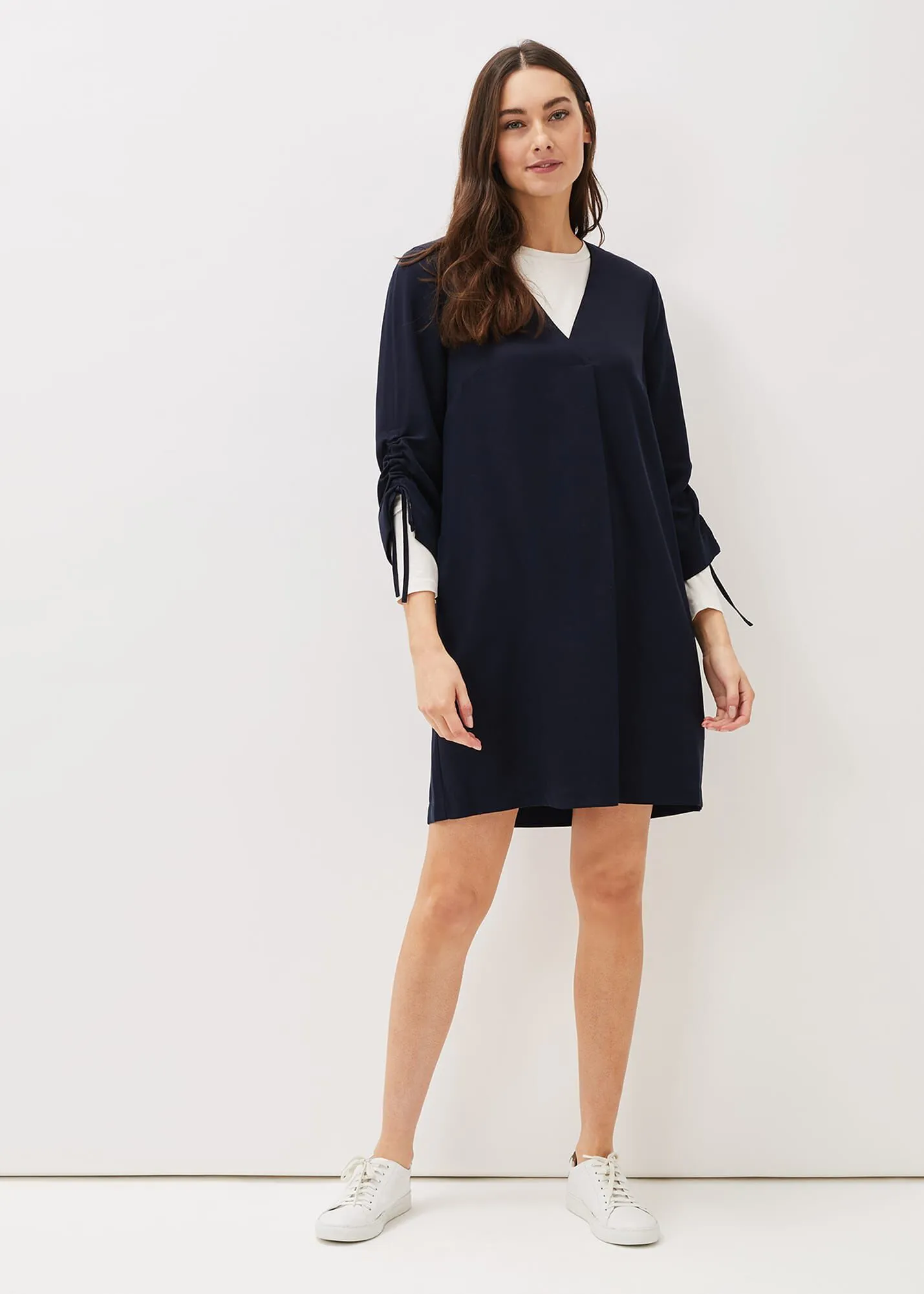 Cieara Tie Detail Sleeve Tunic Dress