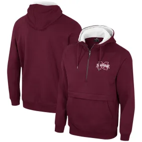 Colosseum Mississippi State Bulldogs Maroon Half-Zip Hoodie