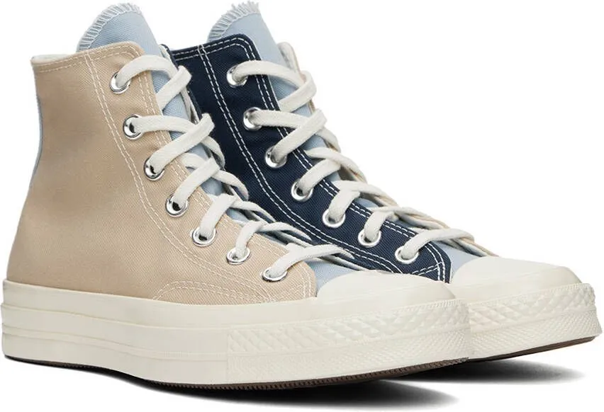 Converse Beige & Navy Chuck 70 Tri-Panel Sneakers