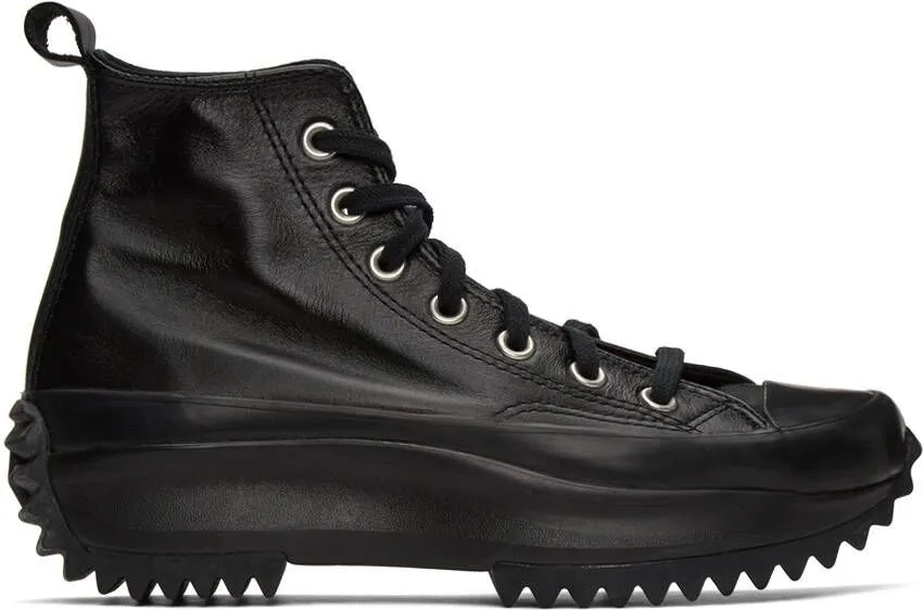 Converse Black Leather Run Star Hike High Sneakers