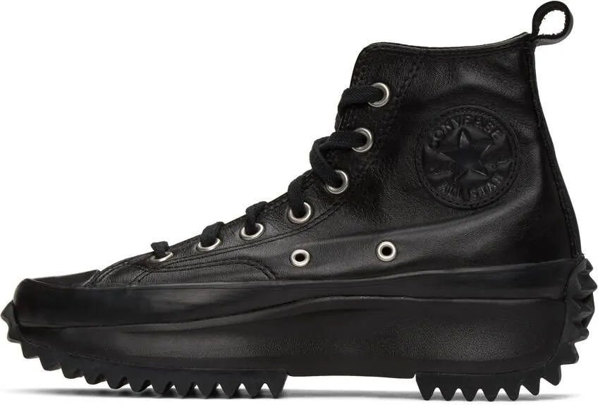 Converse Black Leather Run Star Hike High Sneakers