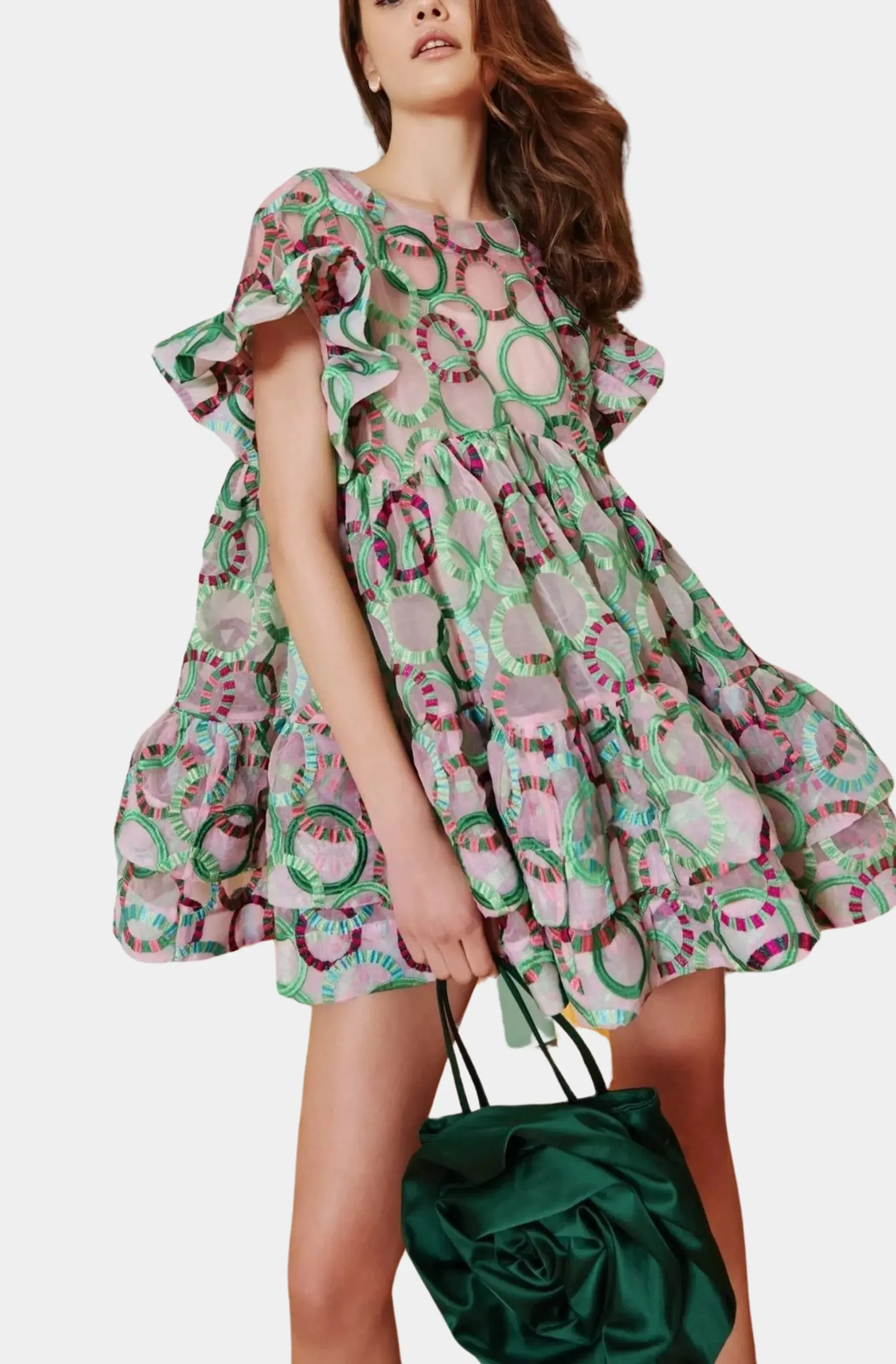 Coral Dress Green