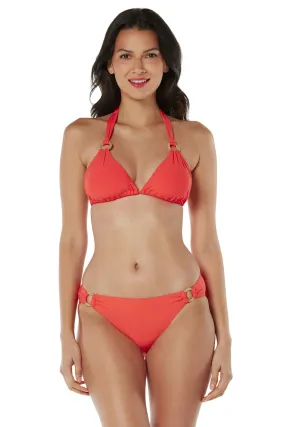 Coral Halter Bikini Top