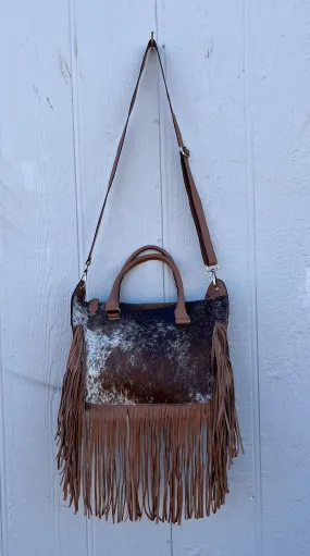 Cowhide Fringe Shoulder Bag