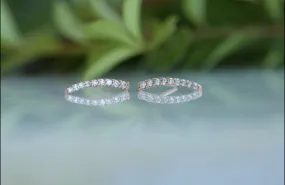 Curve Bar Diamond Stud Earrings