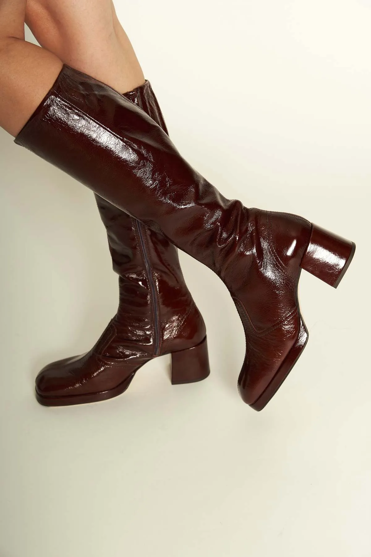 Donna Crinkle Boot - Brown