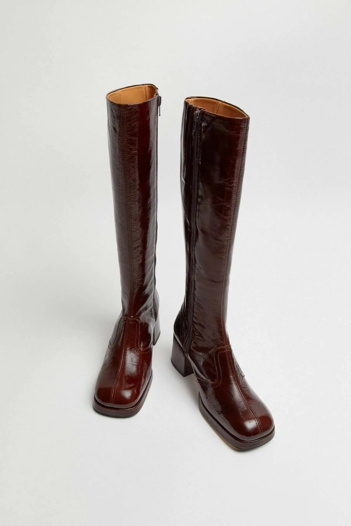 Donna Crinkle Boot - Brown