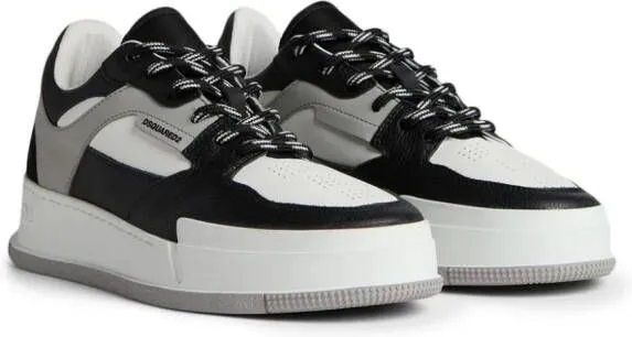 DSQUARED2 Bumper leather sneakers Black