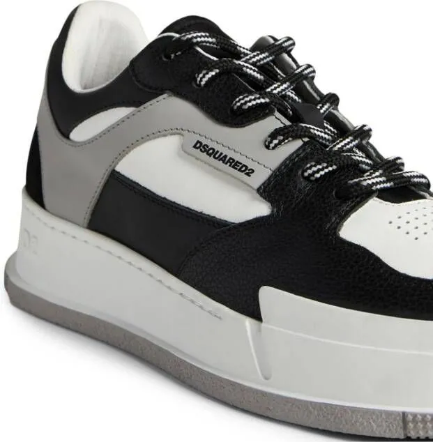 DSQUARED2 Bumper leather sneakers Black