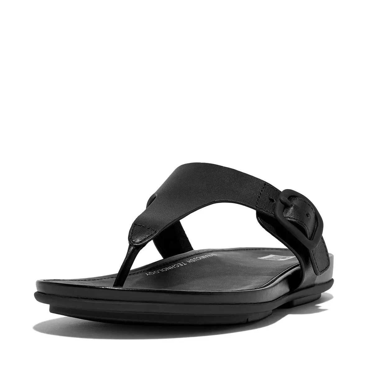 Fitflop Gracie Rubber-Buckle Leather Toe-Post Sandals