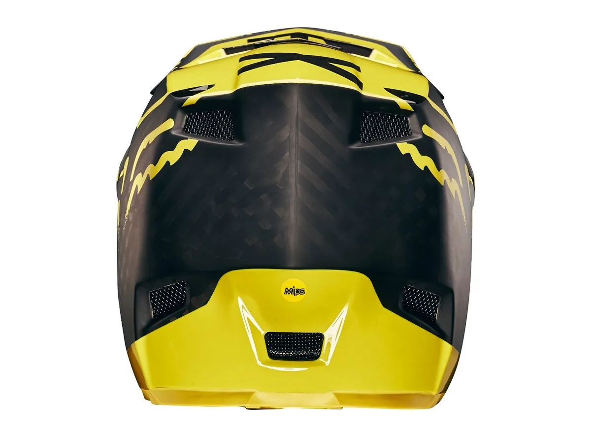 Fox Racing Rampage Pro Carbon Moth Full Face Helmet - Black-Yellow