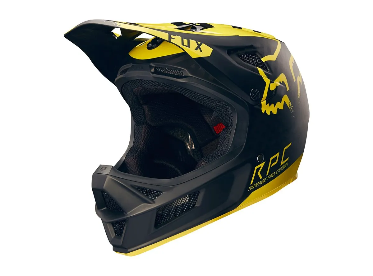 Fox Racing Rampage Pro Carbon Moth Full Face Helmet - Black-Yellow