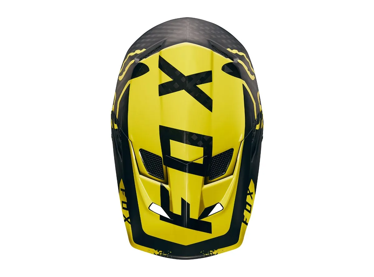 Fox Racing Rampage Pro Carbon Moth Full Face Helmet - Black-Yellow