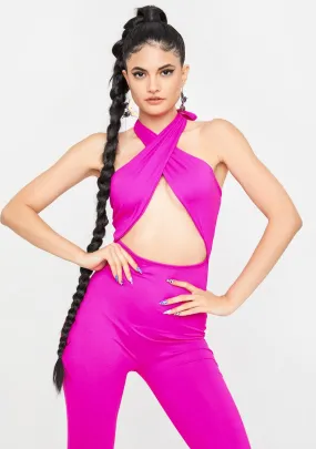 Fuchsia Dance Floor Vibin' Romper-