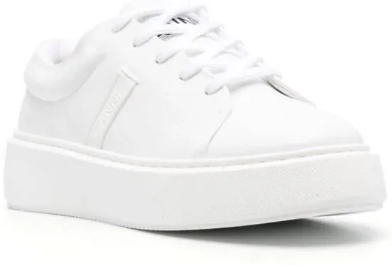 GANNI Court faux-leather sneakers White