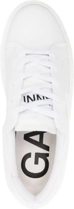 GANNI Court faux-leather sneakers White