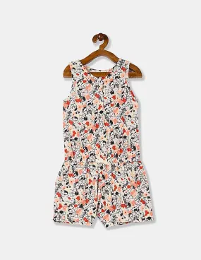 GAP Girls Multi Colour Print Twist-Back Romper