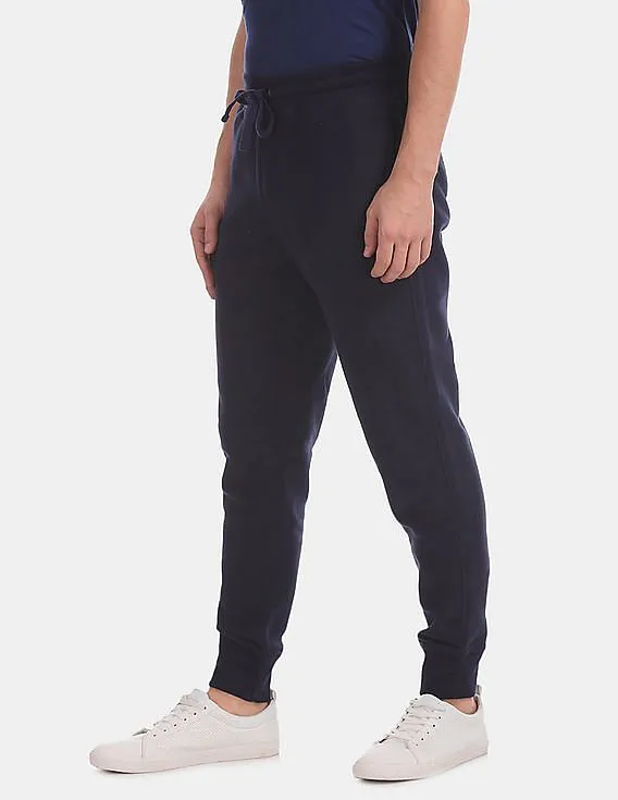 GAP Men Blue Solid Fleece Joggers