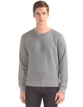 GAP Men Grey Raglan Fleece Sweatshirt