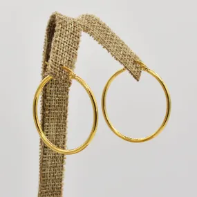 Gold Plated Stainless Steel thin Hoop Earrings