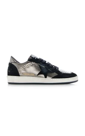 Golden Goose Ball Star Crystal-Embellished Suede Sneakers