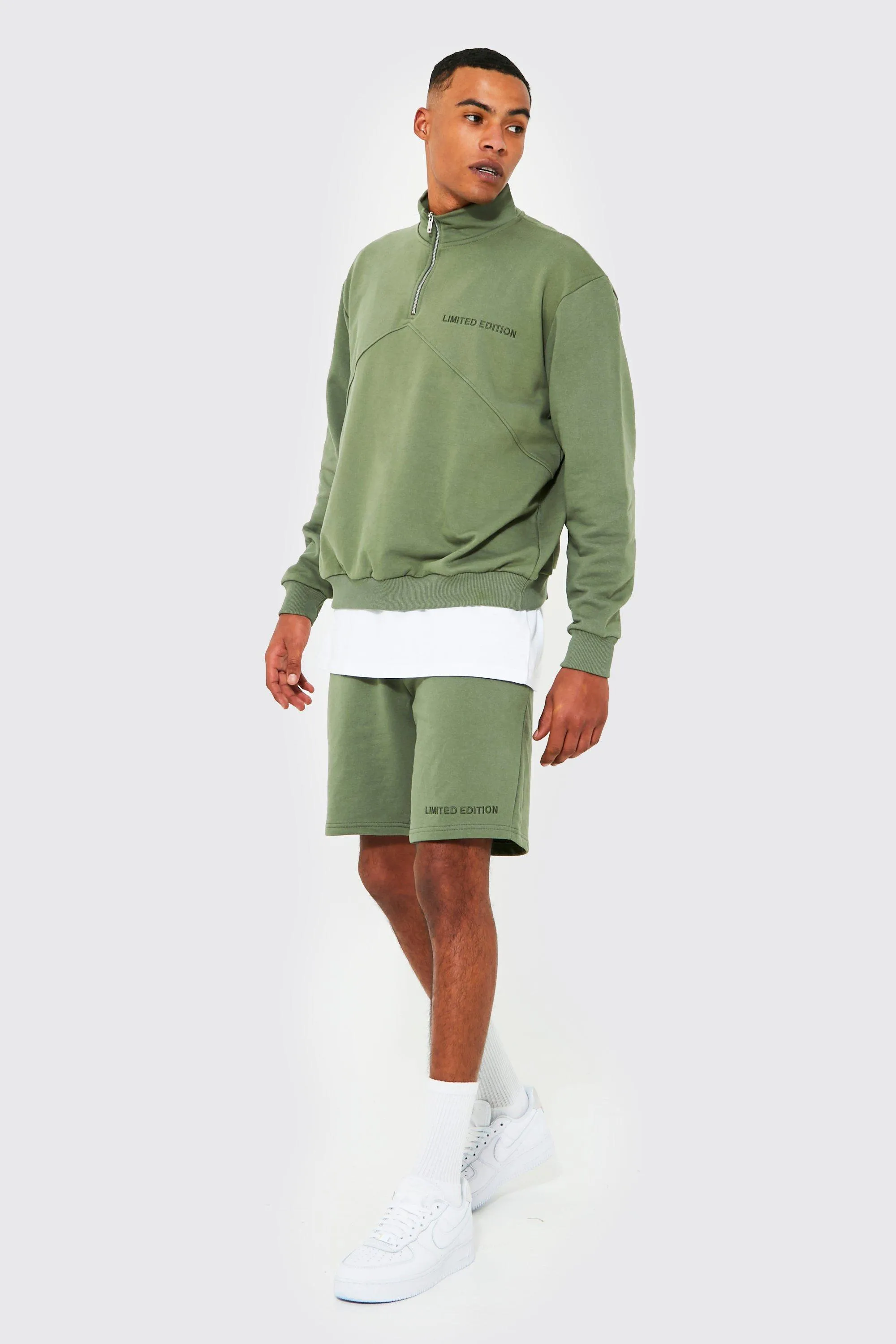 Heavyweight Loopback Short Half Zip Tracksuit