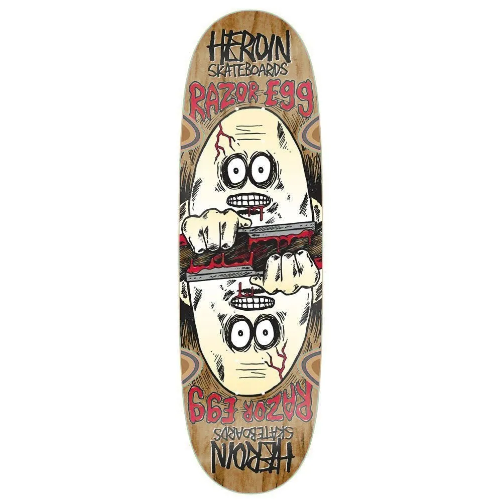 Heroin Razor Egg Symetrical 9.5" Skateboard Deck