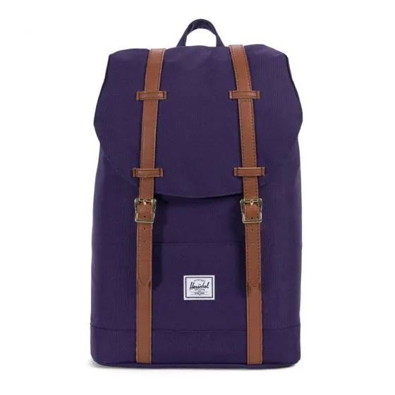 Herschel Retreat Mid-Volume Purple / Tan Backpack 