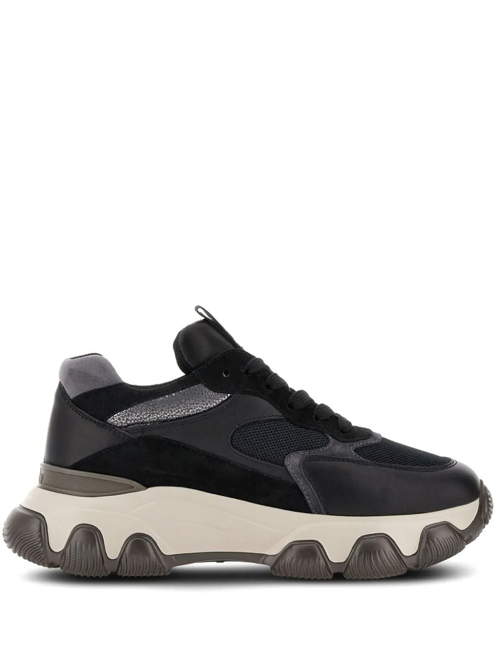 HYPERACTIVE - LEATHER AND FABRIC TRAINERS