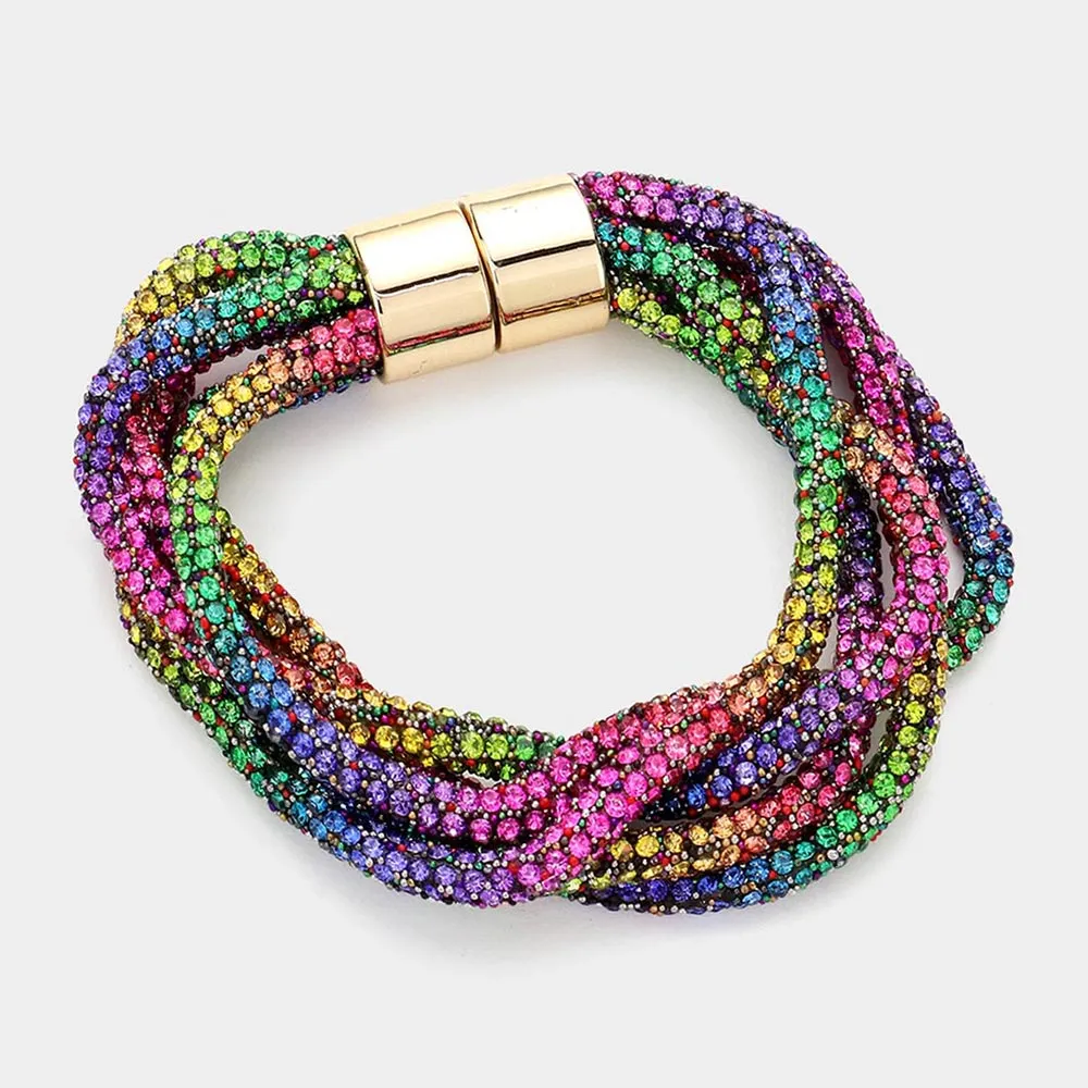 iLLASPARKZ Bling Multi Layered Magnetic Bracelet