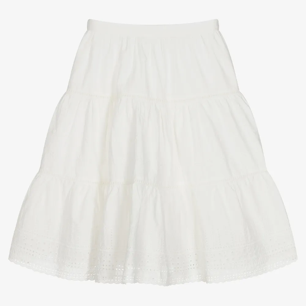 Ivory Broderie Anglaise Skirt 