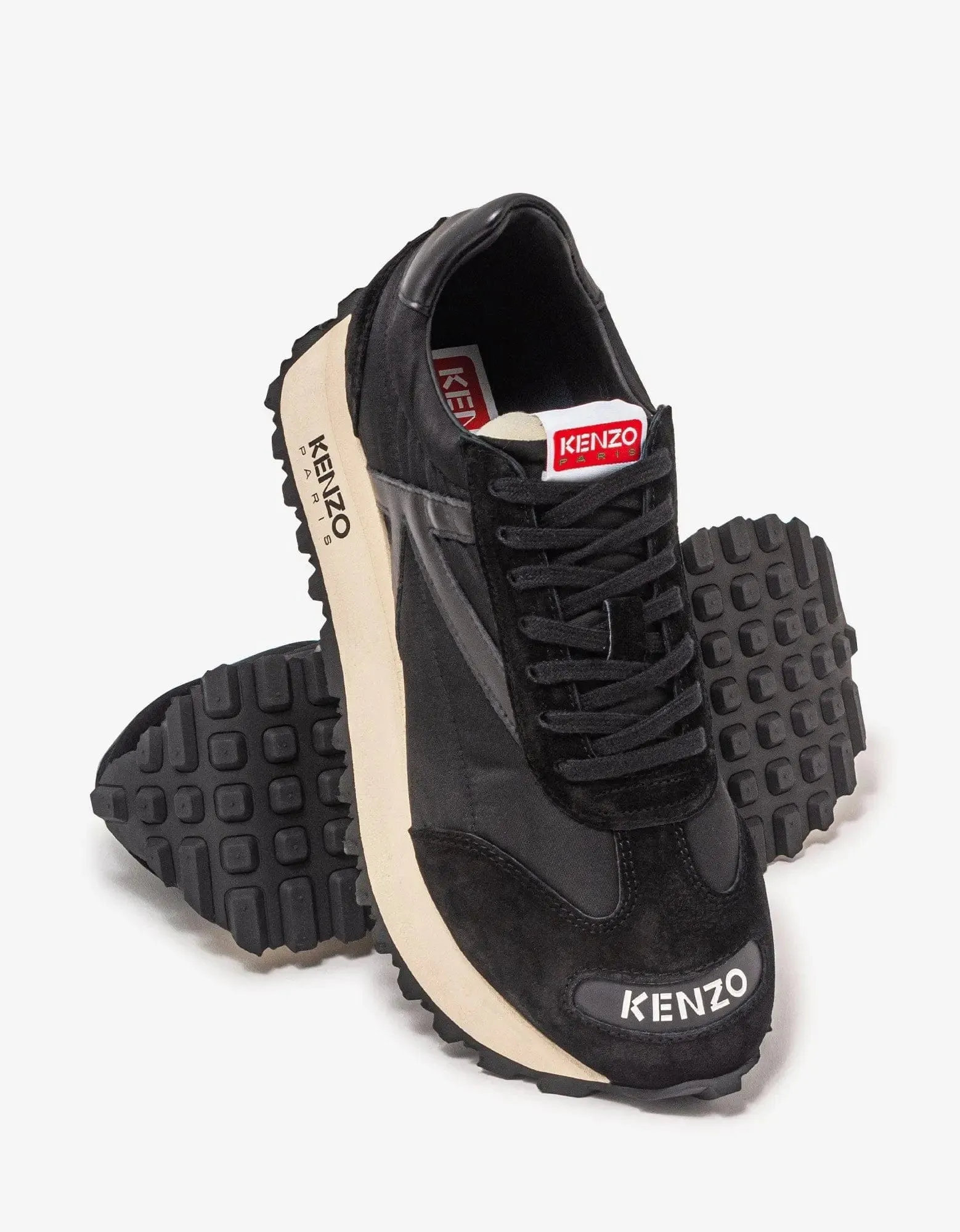 Kenzo Black Kenzosmile Run Trainers